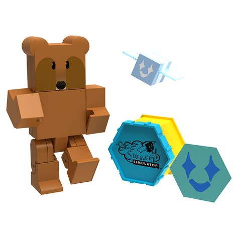 Bee Swarm Simulator – Brown Bear Action Figure Pack w/ Mystery Bee & H