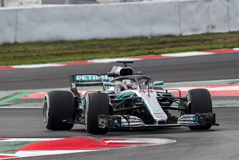 JOURS 2018 D ESSAI DE FORMULE 1 LEWIS HAMILTON Photographie éditorial