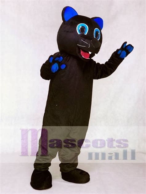 Sir Purr with Royal Blue Ears Mascot Costume of the Carolina Panthers