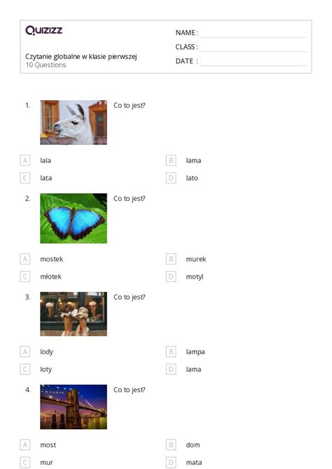Ponad Czytanie Arkuszy Roboczych Dla Klasa W Quizizz Darmowe I