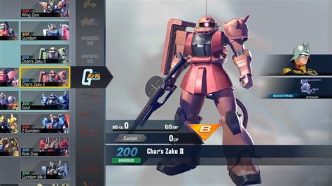 Gundam Versus Combo Guide - Chars Zaku 2 - YouTube