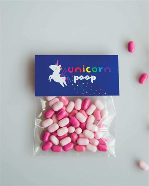 Unicorn Poop Printable Labels