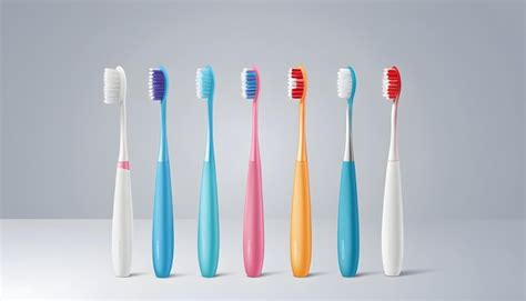 Premium Photo A Row Of Toothbrushes With Different Colors