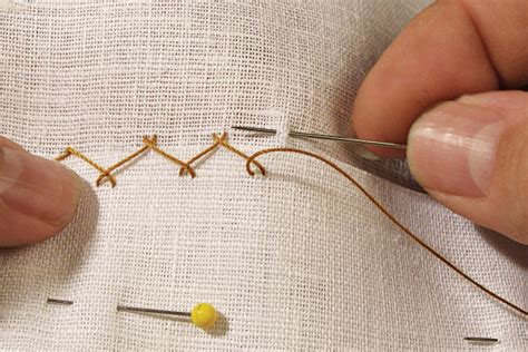 How To Sew A Catch Stitch Threads