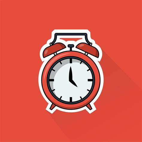 Illustration Vector of Red Alarm in Flat Design 24090212 Vector Art at ...