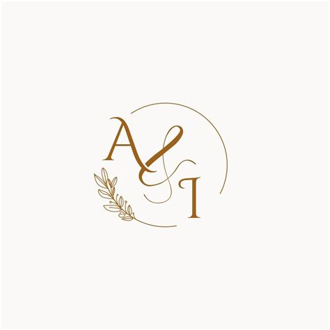 Ai Initial Wedding Monogram Logo 10255867 Vector Art At Vecteezy