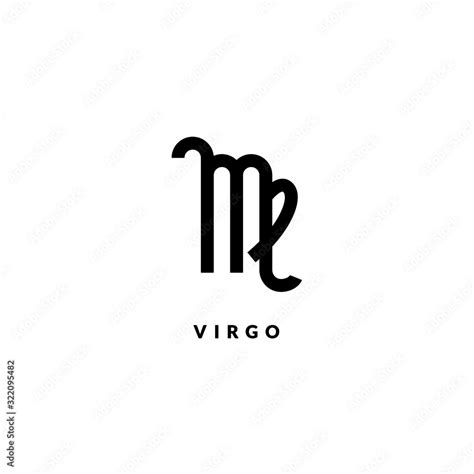 Zodiac virgo line sign. Astrology icon isolated on white background ...