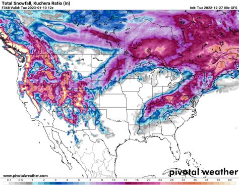 Weather Madness - Daily Snow Map Potential for Tuesday Dec 27