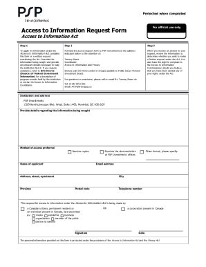 Fillable Online Access To Information And Privacy ATIP Request Forms