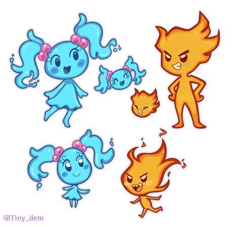 Character design | Watergirl and Fireboy by LookDem on Newgrounds