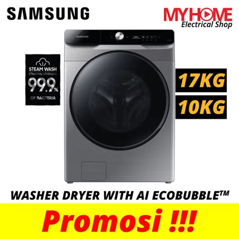 Delivery For Kl And Sgr Only Samsung Wd17t6300gpsp 17kg10kg Front Load Washer Dryer With Ai