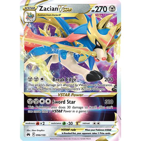 Zacian VSTAR 096 159 Ultra Rare Crown Zenith Pokemon TCG