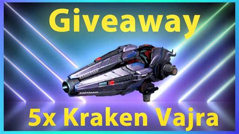 Giveaway 5x Kraken Vajra 12 13 10War Robot WRwinKrakenV YouTube