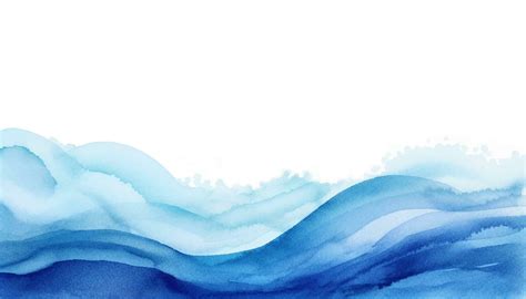 Abstract Blue Watercolor Waves Background Watercolor Texture Vector