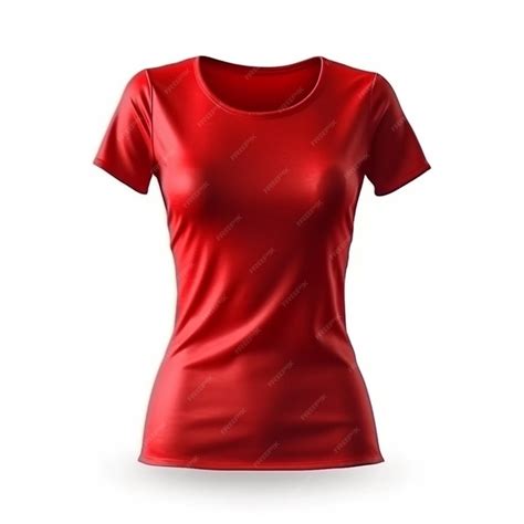 Camiseta Roja Renderizada En 3d Con Maqueta De Espacio De Copia Foto Premium