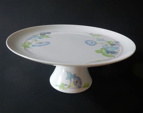 Vintage Tuscany Collection Pedestal Cake Plate Stand Westbury White Japan Serving