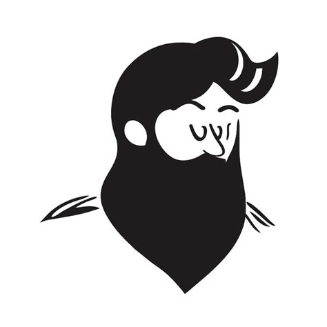 Premium Vector Beard Logo Icon Vector Illustration Vector