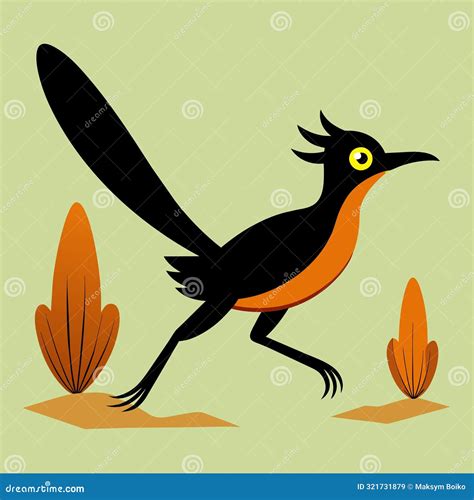 Cactus Wren Bird Runs Icon Vector Illustration Stock Vector