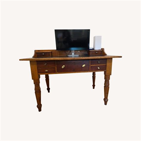 Antique Style Desk with Several Drawers - AptDeco