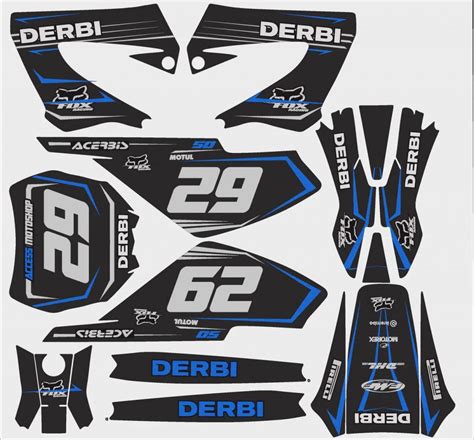 Kit D Co Derbi Xtreme Xrace Access Bleu Kitdeco Moto Fr