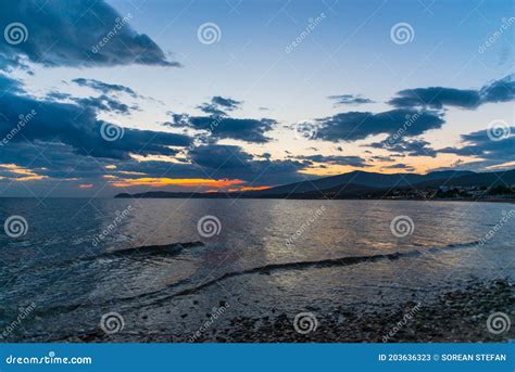 Landscape At The Sea In Greece Thassos Island Stock Image Image Of Sailing Passenger 203636323