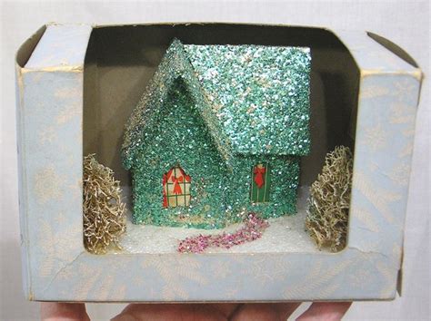 Vintage Christmas Putz Village House In Ob Dolly Toy 250 Vintage