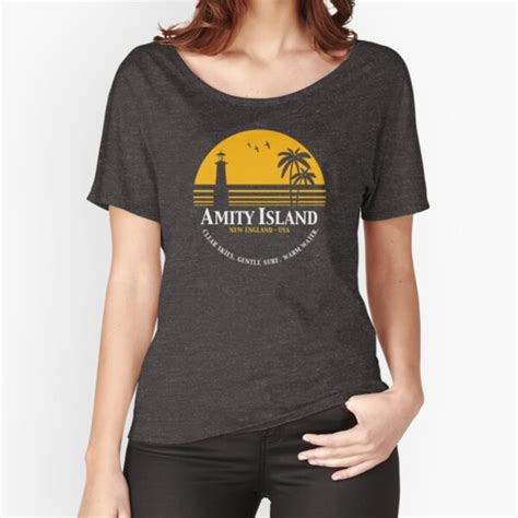 Amity Island T Shirt By Lightningdes Redbubble