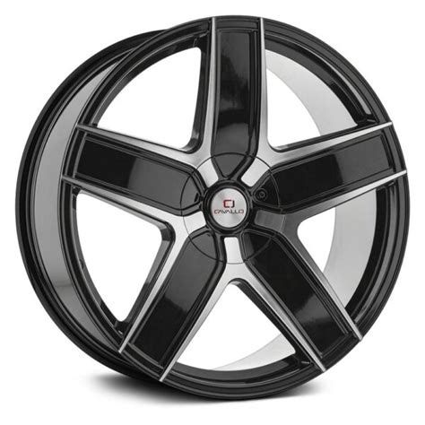 Cavallo Clv Gloss Black Machined Powerhouse Wheels Tires