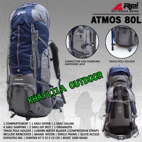 Jual Tas Ransel Gunung Carrier Arei Atmos Liter Original Rei Outdoor