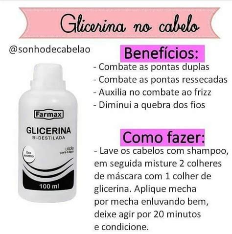 Desafiocabel Oaqui On Instagram Glicerina No Cabelo Benef Cios E