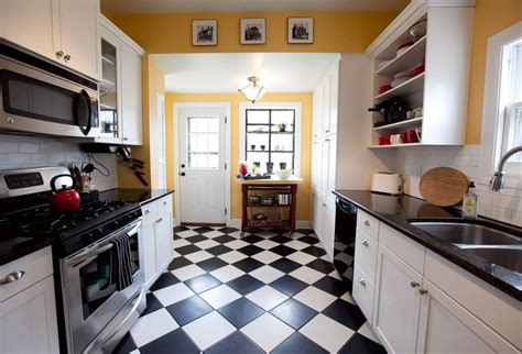 Black And White Ceramic Tile Kitchen Floor – Flooring Site