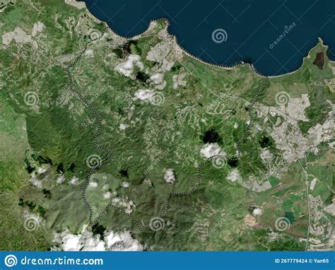 Luquillo Puerto Rico High Res Satellite No Legend Stock Illustration