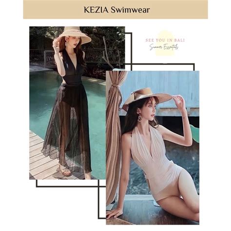 Jual Kezia Aio Bikini Set Swimwear Outer Bikini Korea Monokini