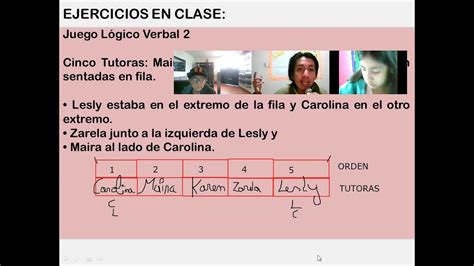 Ordenamiento lineal horizontal Razonamiento matemático 4to de