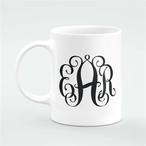 Monogram Mug Etsy