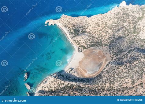 Crete Cape Tripiti At Gavdos Southernmost Greek Island Aerial Drone View Of Beach At Libyan