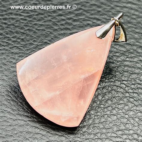 Pendentif En Quartz Rose De Madagascar R F Qro C Ur De Pierres