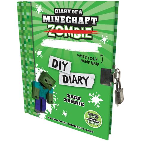 Diary Of A Minecraft Zombie Diy Diary Hb Lockable Edition Big W