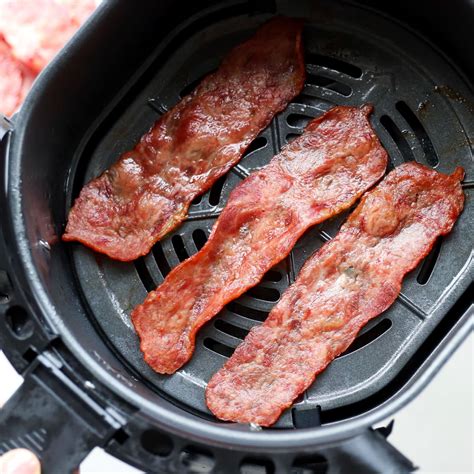 Crispy Air Fryer Turkey Bacon 10 Minutes Cook At Home Mom