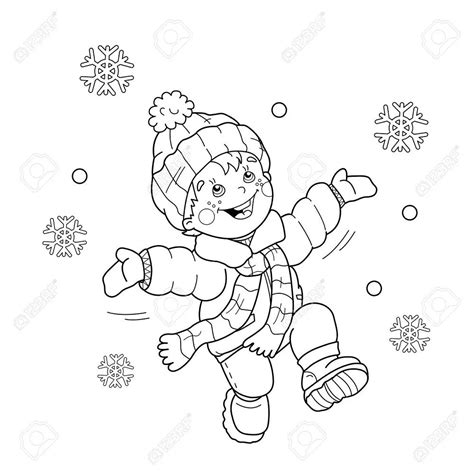 Winter Clothes Coloring Pages Preschoolers And Book For Kids