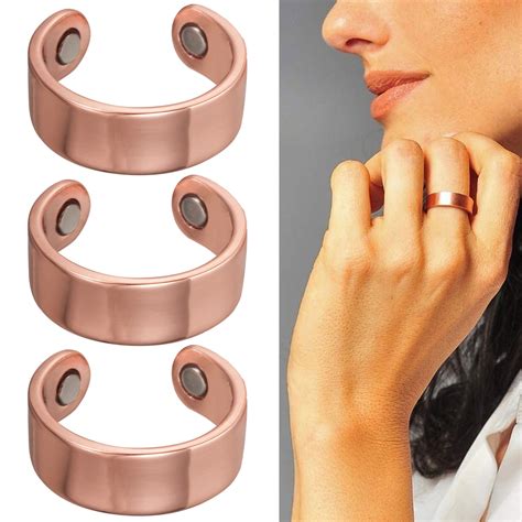 Pc Solid Magnetic Pure Copper Ring Healing Jewelry Arthritis Joint