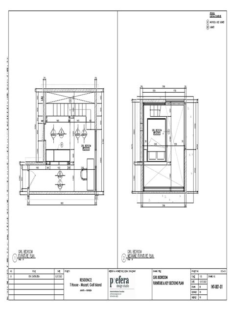 Int-001-01 - Girl Bedroom Furniture Plan | PDF