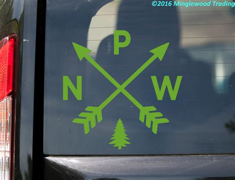 Pnw Arrows Vinyl Sticker Pacific Northwest Hiking Cascadia Washington