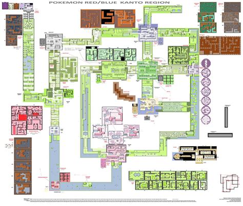 Crean un mapa de Pokémon Rojo y Azul con todo lujo de detalles