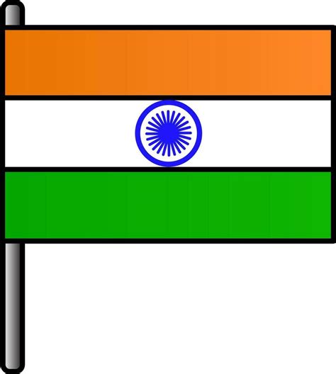 India Flag Icon In Flat Style. 25084639 Vector Art at Vecteezy