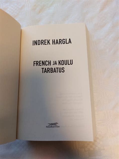 French Ja Koulu Tarbatus Indrek Hargla 2018 Raamaturinglus