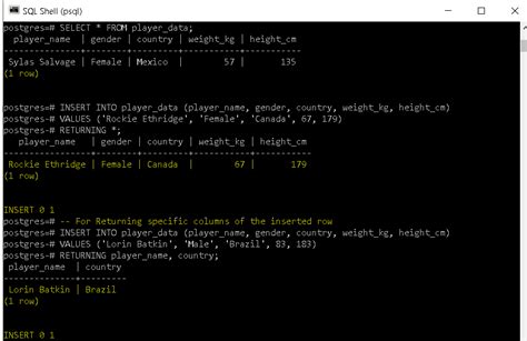 Postgresql Insert Into Table Examples Databasefaqs