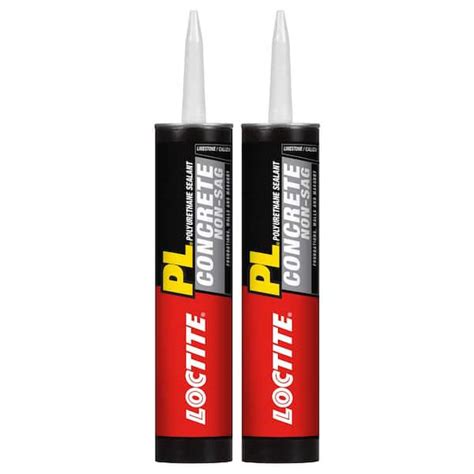 Loctite Pl S10 10 Oz Gray Concrete Crack And Masonry Polyurethane Sealant 2 Pack 1618522