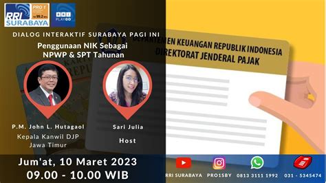 SURABAYA PAGI INI PENGGUNAAN NIK SEBAGAI NPWP SPT TAHUNAN YouTube