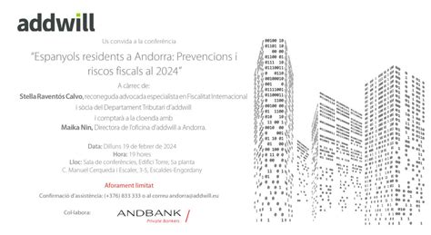 Conferencia De Addwill En Andbank Españoles Residentes En Andorra